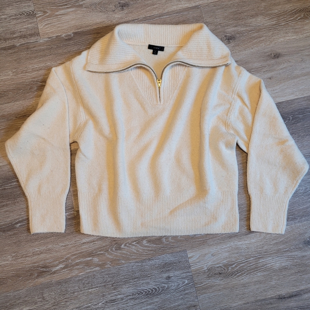 J. Crew Wool Blend Quarter Zip Size L